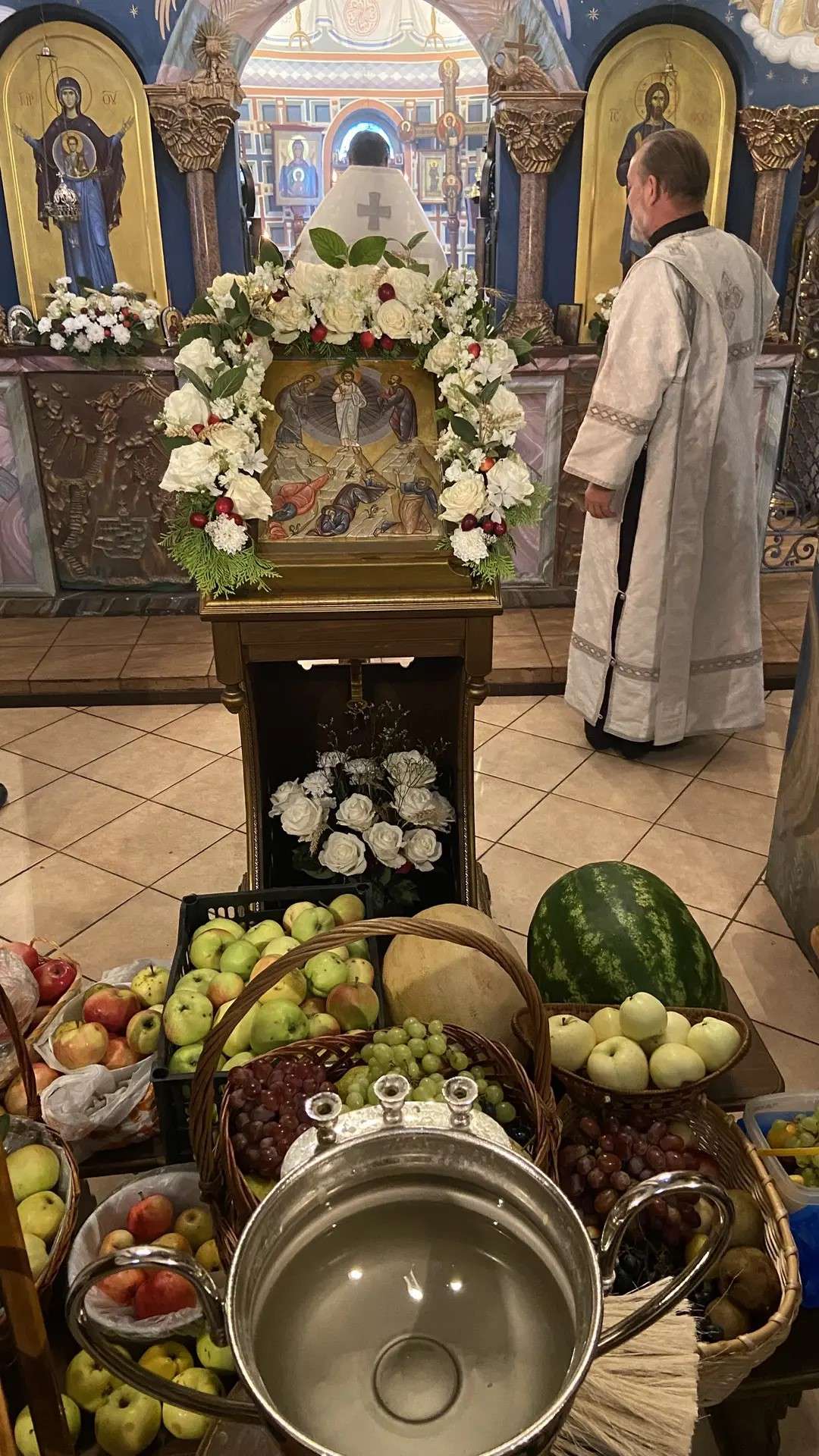 Плоды нового урожая в праздник Преображения Господня